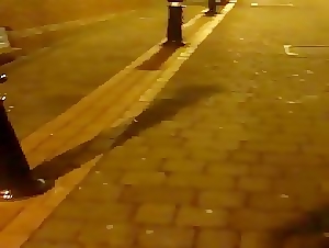 UK drunk couple fuck in an alley