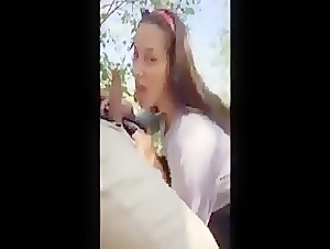 Brunette chick wants to suck dick outdoors