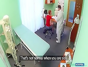 Redhead patient walks into doctor's office to get fucked hard